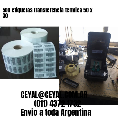 500 etiquetas transferencia termica 50 x 30