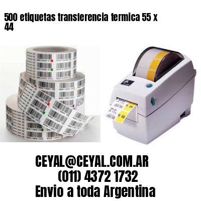 500 etiquetas transferencia termica 55 x 44