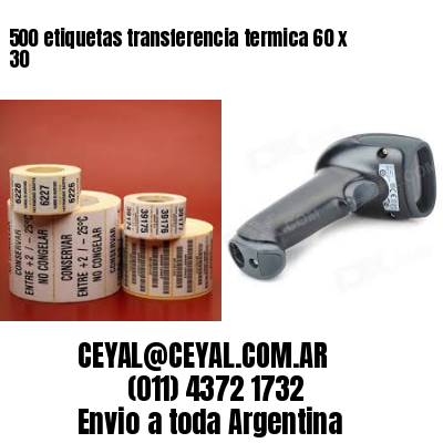 500 etiquetas transferencia termica 60 x 30