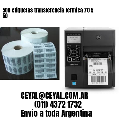 500 etiquetas transferencia termica 70 x 50