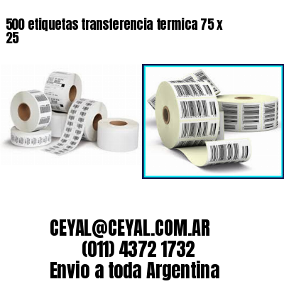 500 etiquetas transferencia termica 75 x 25