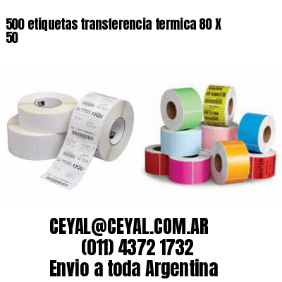 500 etiquetas transferencia termica 80 X 50