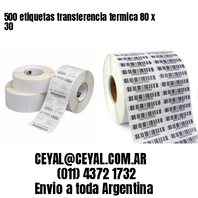 500 etiquetas transferencia termica 80 x 30