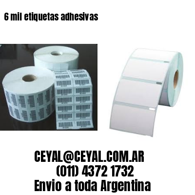 6 mil etiquetas adhesivas