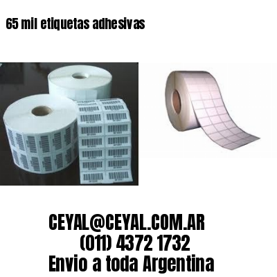 65 mil etiquetas adhesivas