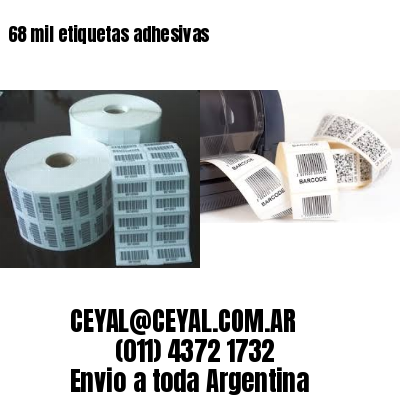 68 mil etiquetas adhesivas