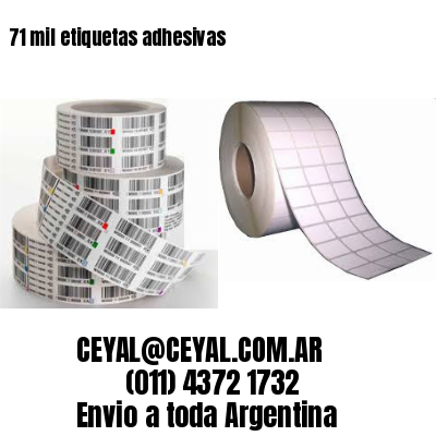 71 mil etiquetas adhesivas