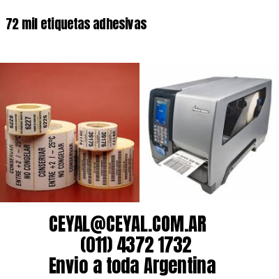 72 mil etiquetas adhesivas