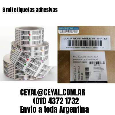 8 mil etiquetas adhesivas