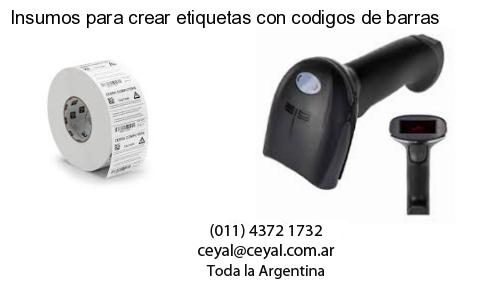 Insumos para crear etiquetas con codigos de barras