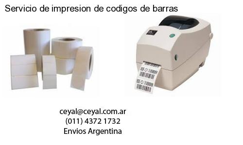 Servicio de impresion de codigos de barras