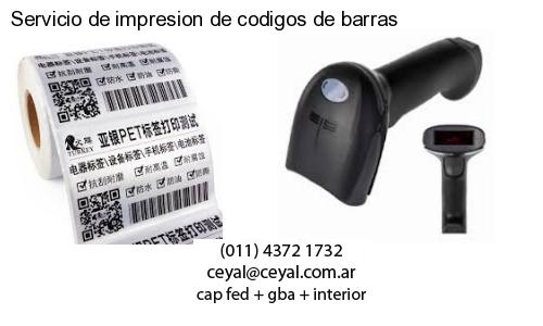 Servicio de impresion de codigos de barras