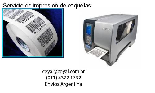 Servicio de impresion de etiquetas