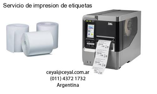 Servicio de impresion de etiquetas