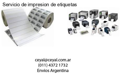 Servicio de impresion de etiquetas