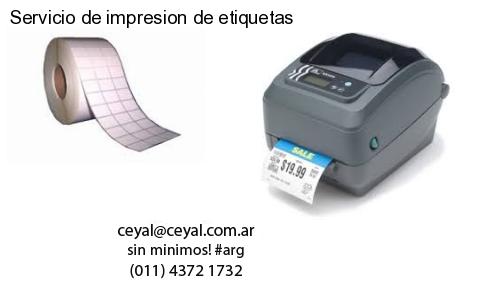 Servicio de impresion de etiquetas