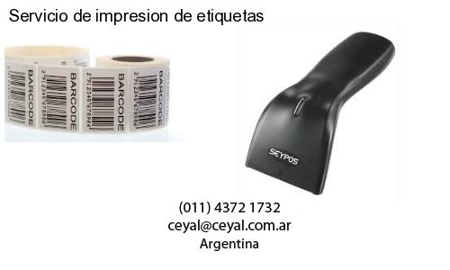 Servicio de impresion de etiquetas