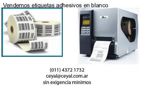 Vendemos etiquetas adhesivos en blanco