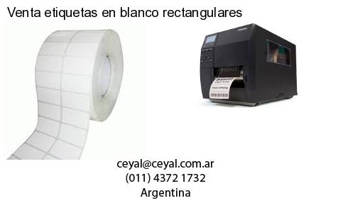 Venta etiquetas en blanco rectangulares