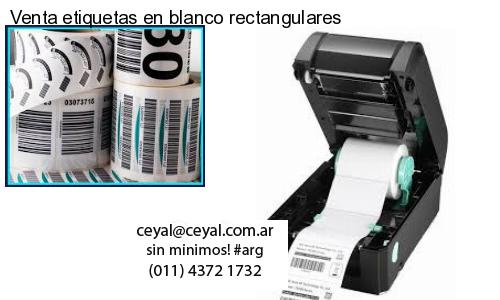 Venta etiquetas en blanco rectangulares