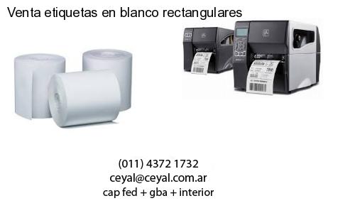 Venta etiquetas en blanco rectangulares