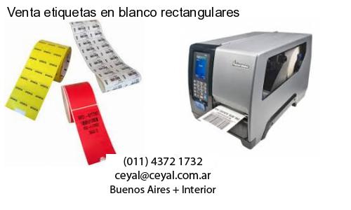 Venta etiquetas en blanco rectangulares