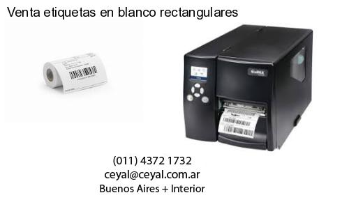 Venta etiquetas en blanco rectangulares