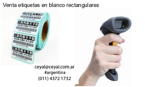 Venta etiquetas en blanco rectangulares