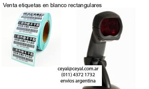 Venta etiquetas en blanco rectangulares