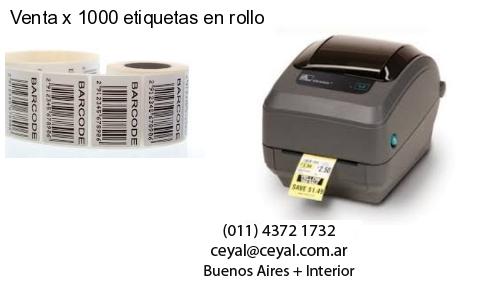 Venta x 1000 etiquetas en rollo