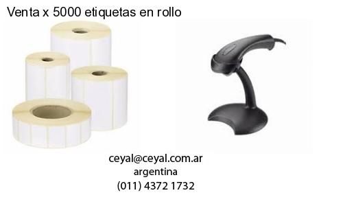 Venta x 5000 etiquetas en rollo