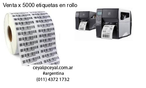 Venta x 5000 etiquetas en rollo