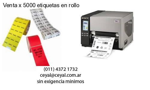 Venta x 5000 etiquetas en rollo