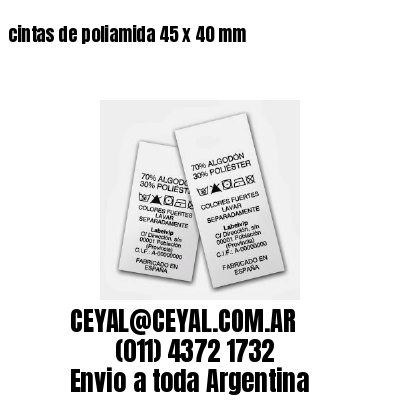 cintas de poliamida 45 x 40 mm