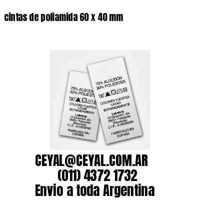 cintas de poliamida 60 x 40 mm