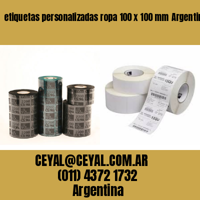 etiquetas personalizadas ropa 100 x 100 mm	Argentina