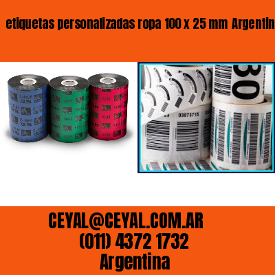 etiquetas personalizadas ropa 100 x 25 mm	Argentina