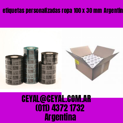 etiquetas personalizadas ropa 100 x 30 mm	Argentina