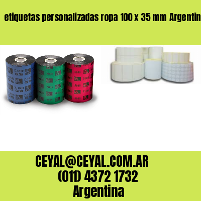 etiquetas personalizadas ropa 100 x 35 mm	Argentina