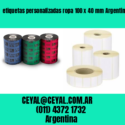 etiquetas personalizadas ropa 100 x 40 mm	Argentina