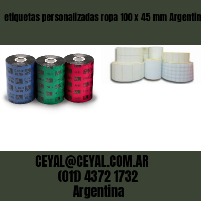 etiquetas personalizadas ropa 100 x 45 mm	Argentina