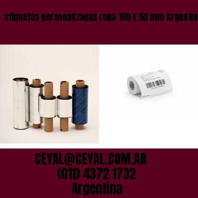 etiquetas personalizadas ropa 100 x 50 mm	Argentina