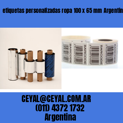 etiquetas personalizadas ropa 100 x 65 mm	Argentina