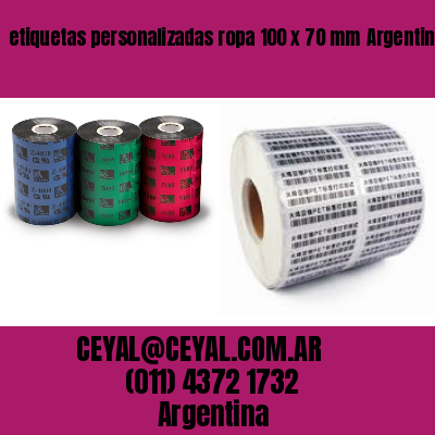 etiquetas personalizadas ropa 100 x 70 mm	Argentina