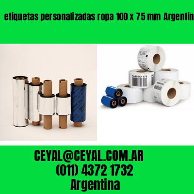 etiquetas personalizadas ropa 100 x 75 mm	Argentina