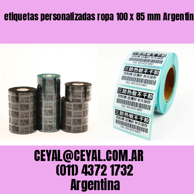 etiquetas personalizadas ropa 100 x 85 mm	Argentina