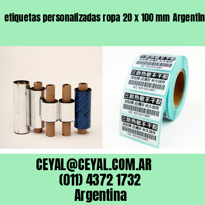 etiquetas personalizadas ropa 20 x 100 mm	Argentina