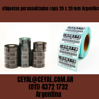 etiquetas personalizadas ropa 20 x 20 mm	Argentina