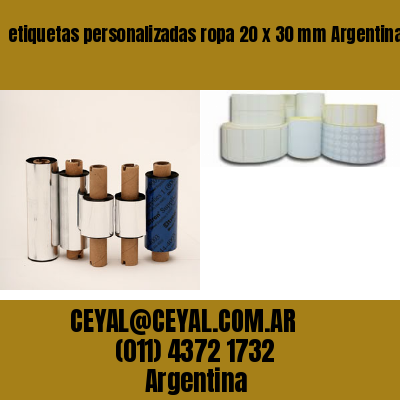 etiquetas personalizadas ropa 20 x 30 mm	Argentina