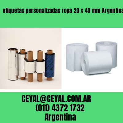 etiquetas personalizadas ropa 20 x 40 mm	Argentina